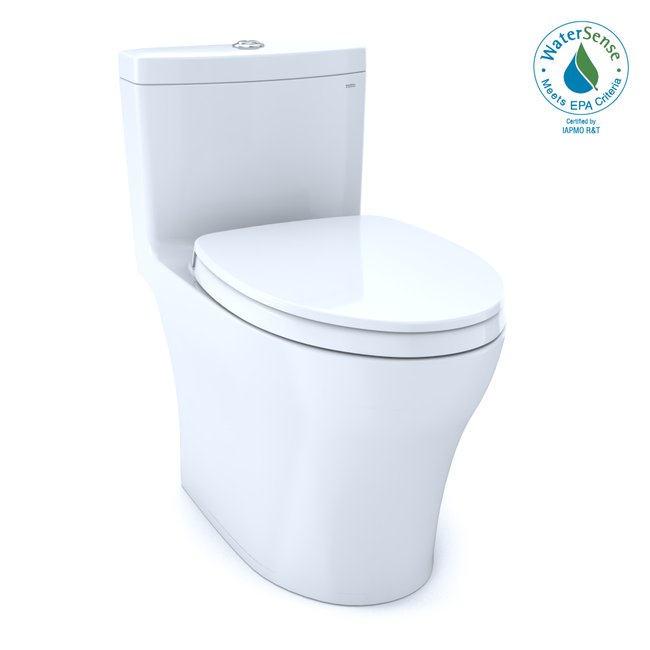 Toto MS646124CEMFG#01 - AQUIA IV 1PC UH Toilet WSHLT + W/SEAT 1.28GPF/0.8GPF- Cotton White