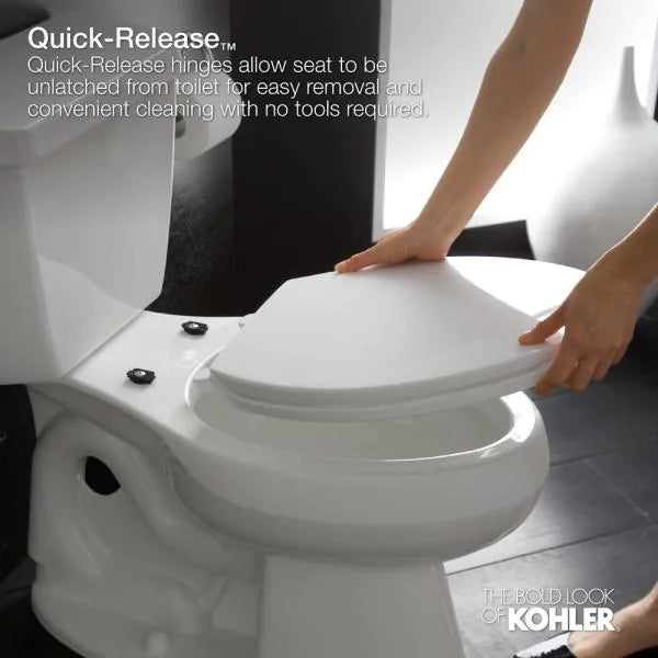 Kohler K-4639-0 - Cachet Quiet-Close Round-Front Toilet Seat