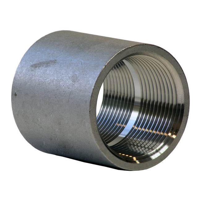 KP611-24 - 1-1/2" Threaded Coupling, 316 Stainless Steel