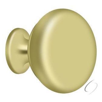 KR114U3 Knob Round Solid; Bright Brass Finish