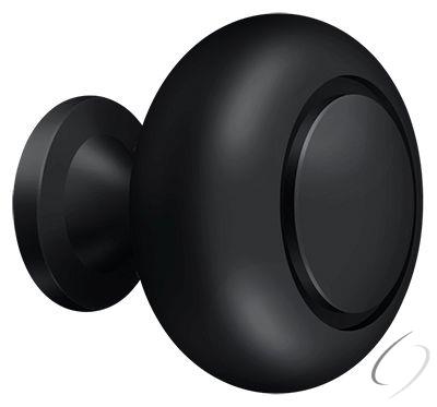KR119U19 Knob Round Groove; Black Finish