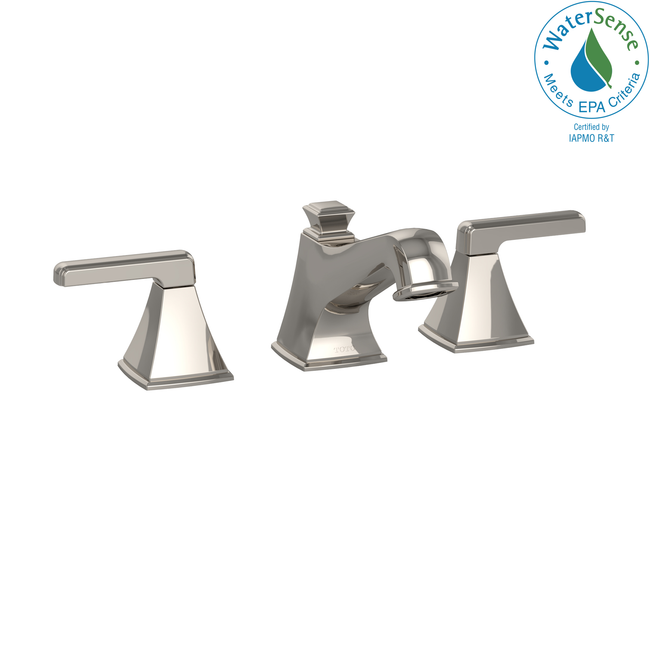 Toto TL221DD12#PN - Connelly Two Handle Widespread 1.2 GPM Bathroom Sink Faucet, Polished Nickel