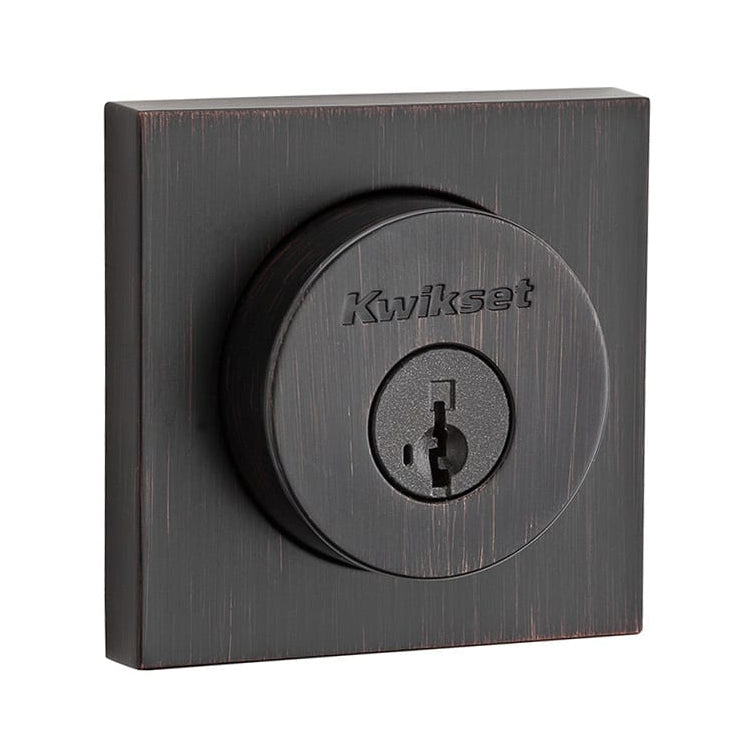 Kwikset 158SQT - Halifax Square Rose Deadbolt