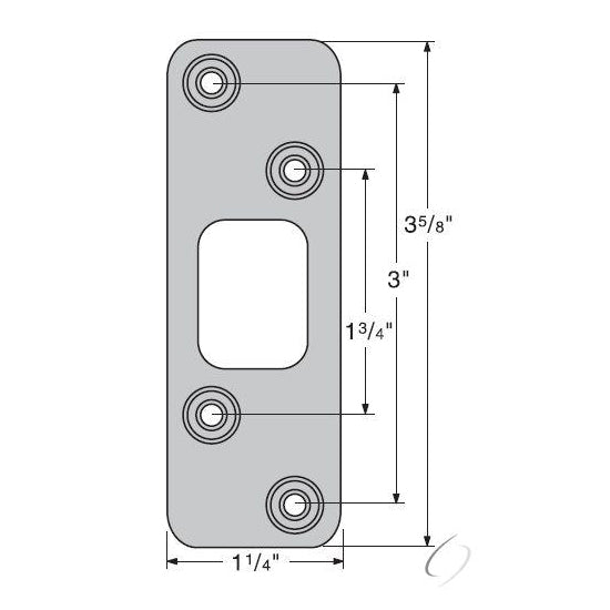 83223-514 - 3-5/8" Radius Deadbolt Strike for Venetian Bronze and Matte Black Finishes