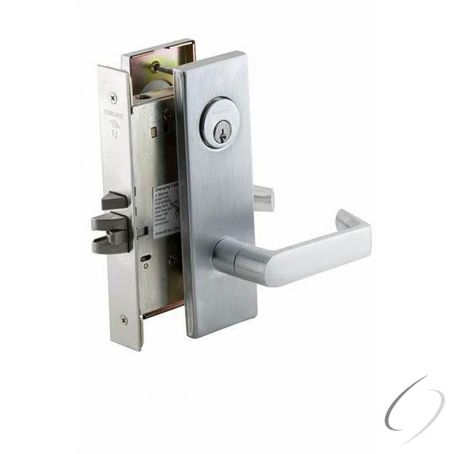 Storeroom Mortise Lock C Keyway with 06 Lever and N Escutcheon Satin Chrome Finish