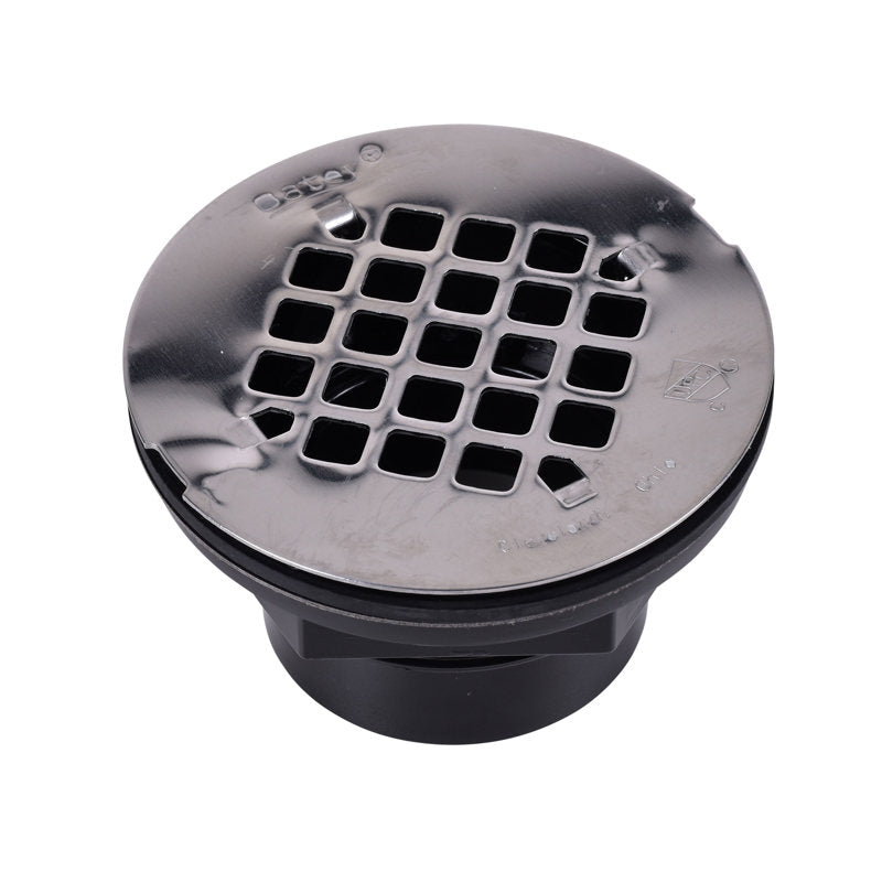 2 in. ABS Solvent Weld Shower Drain with Snap-In Stainless Steel Strainer