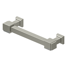 SBP35U14 Modern Square Bar Cabinet Pull with 3-1/2" Center to Center Bright Nickel Finish