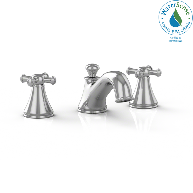 Toto TL220DD#CP - Vivian Double Handle Widespread Bathroom Faucet with Metal Cross Handles