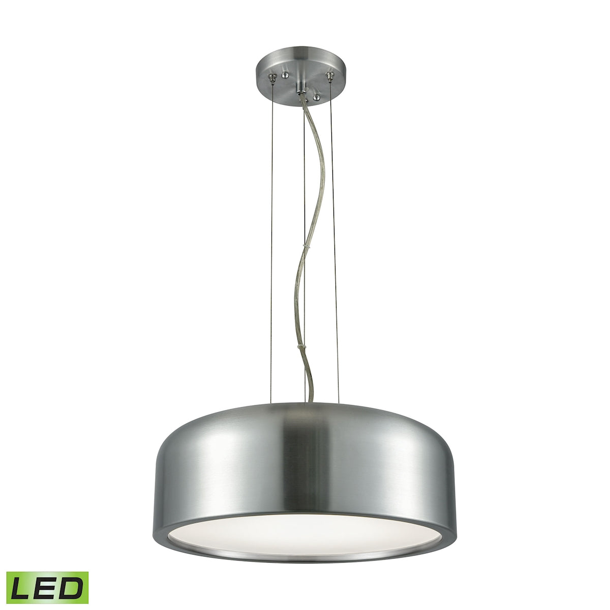 ELK Lighting LC2101-N-98 - Kore 14" Wide 1-Light Pendant in Aluminum with Acrylic Diffuser - Integra