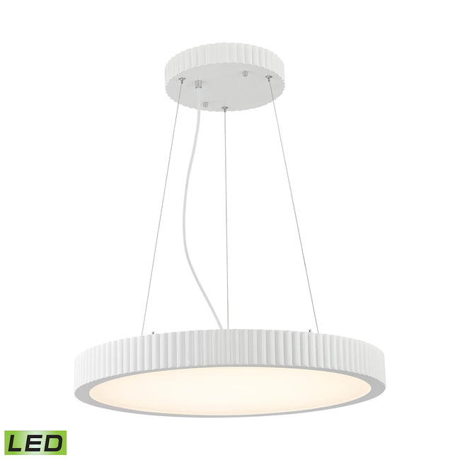 ELK Lighting LC603-10-30 - Digby 22" Wide 240-Light Chandelier in Matte White with Opal White Glass