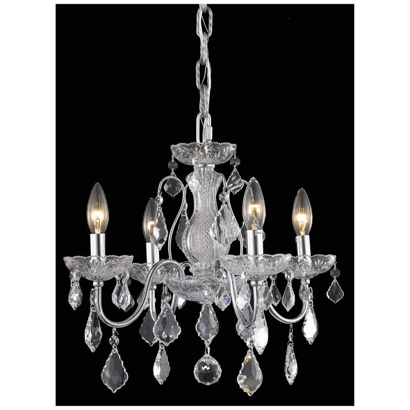 Elegant Lighting Calista 4 Light 17" Chandelier