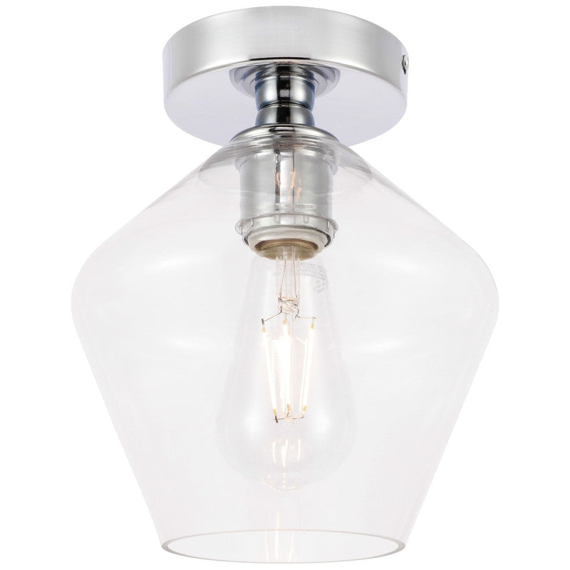 Elegant Lighting Gene 1 Light 8" Flush Mount