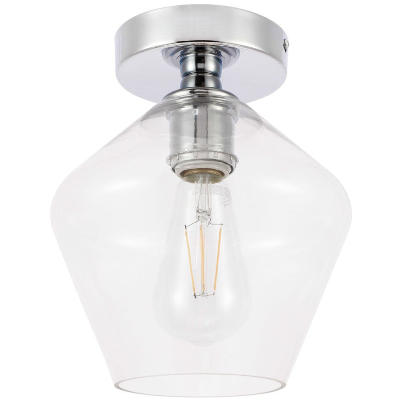 Elegant Lighting Gene 1 Light 8" Flush Mount