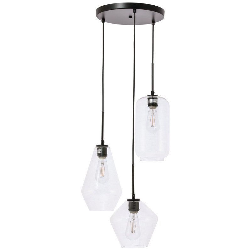 Elegant Lighting Gene 3 Light 17" Pendant