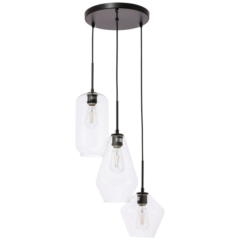Elegant Lighting Gene 3 Light 17" Pendant
