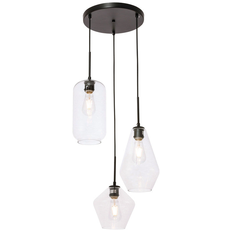 Elegant Lighting Gene 3 Light 17" Pendant