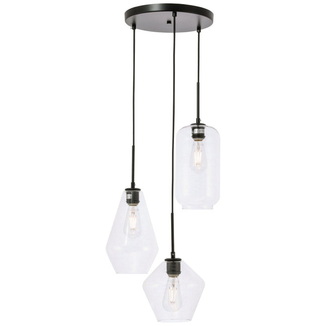 Elegant Lighting Gene 3 Light 17" Pendant