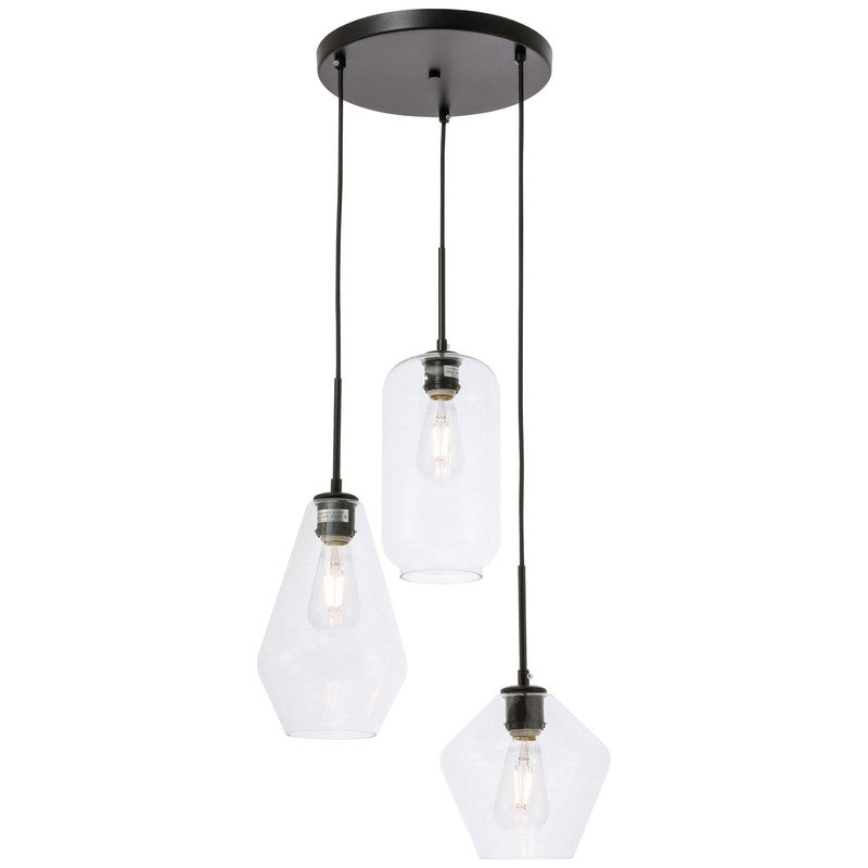 Elegant Lighting Gene 3 Light 17" Pendant
