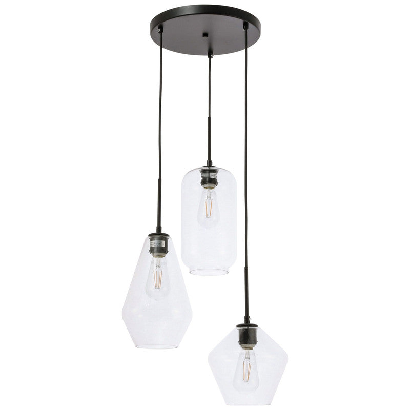 Elegant Lighting Gene 3 Light 17" Pendant