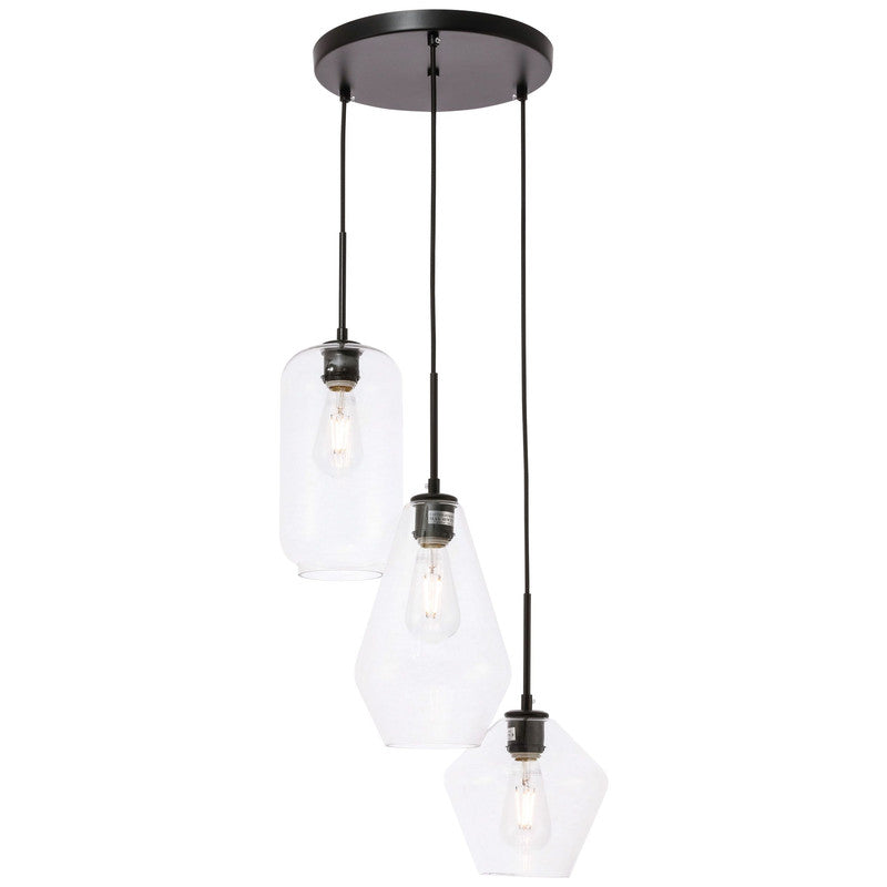 Elegant Lighting Gene 3 Light 17" Pendant