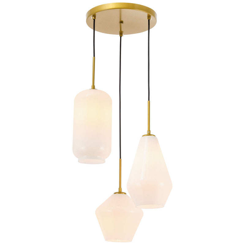 Elegant Lighting Gene 3 Light 17" Pendant