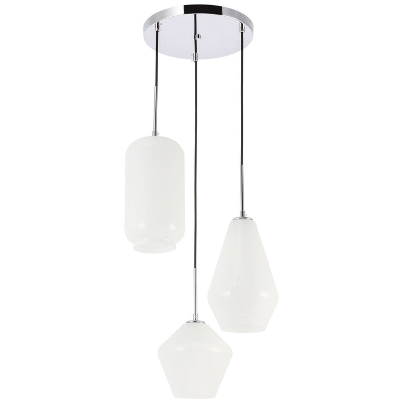 Elegant Lighting Gene 3 Light 17" Pendant