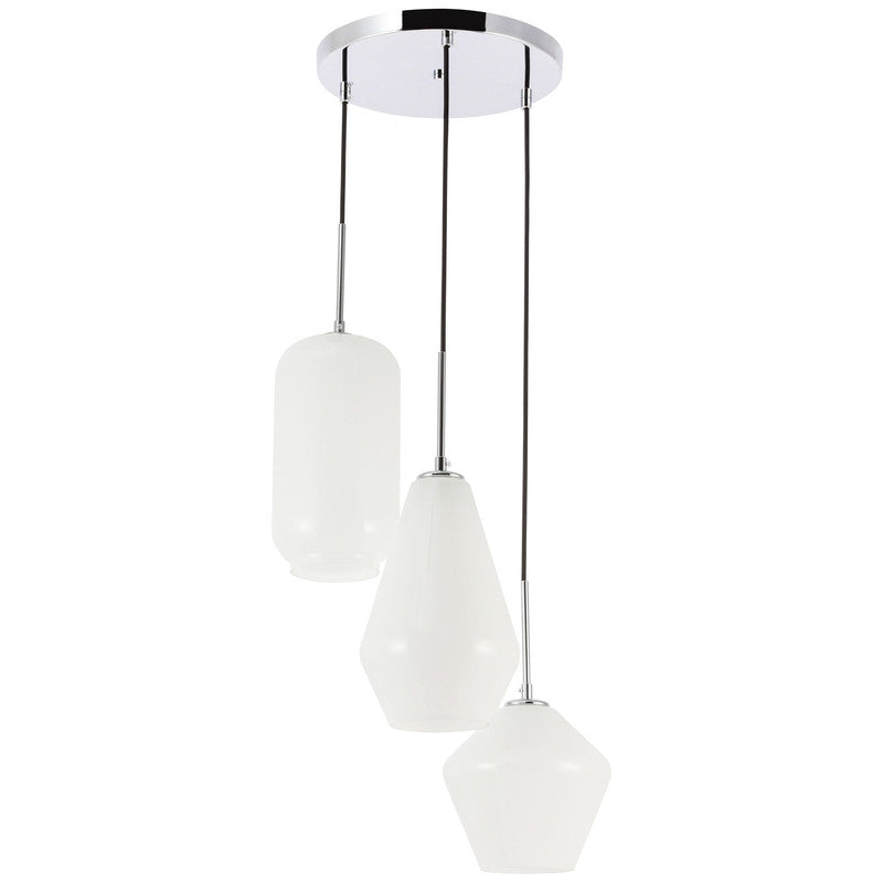 Elegant Lighting Gene 3 Light 17" Pendant