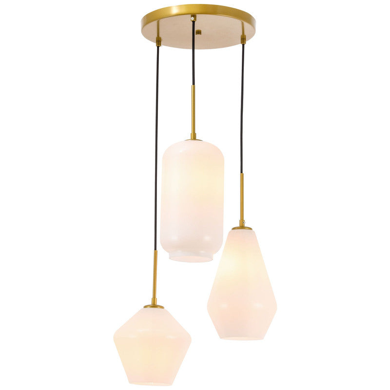 Elegant Lighting Gene 3 Light 17" Pendant