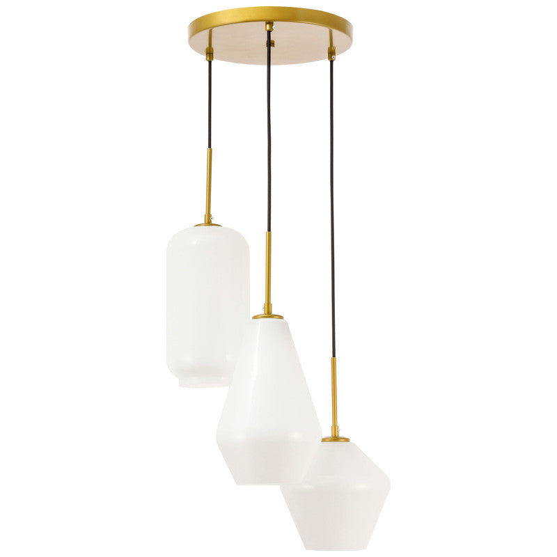 Elegant Lighting Gene 3 Light 17" Pendant