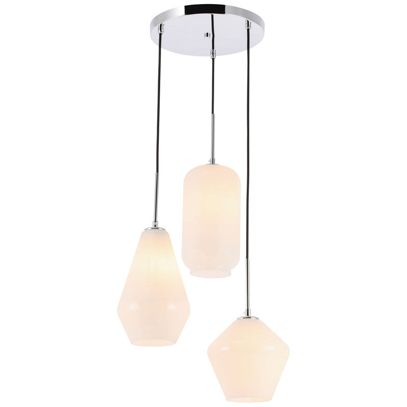 Elegant Lighting Gene 3 Light 17" Pendant