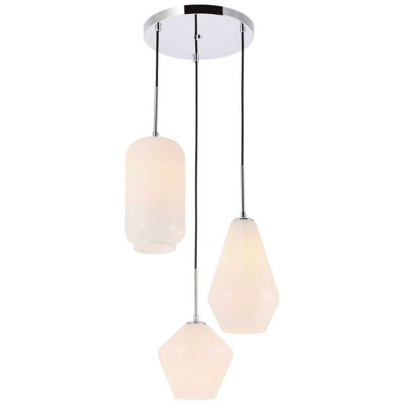Elegant Lighting Gene 3 Light 17" Pendant