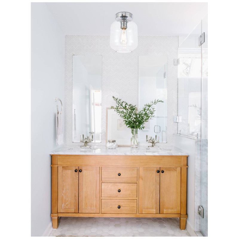 Elegant Lighting Collier 1 Light 7" Flush Mount