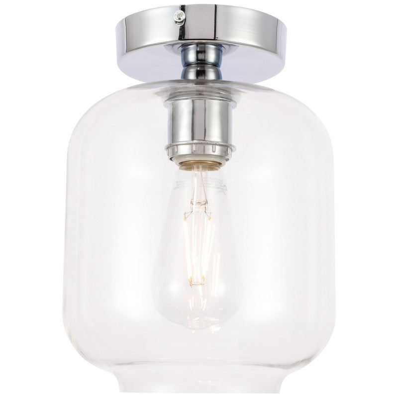 Elegant Lighting Collier 1 Light 7" Flush Mount
