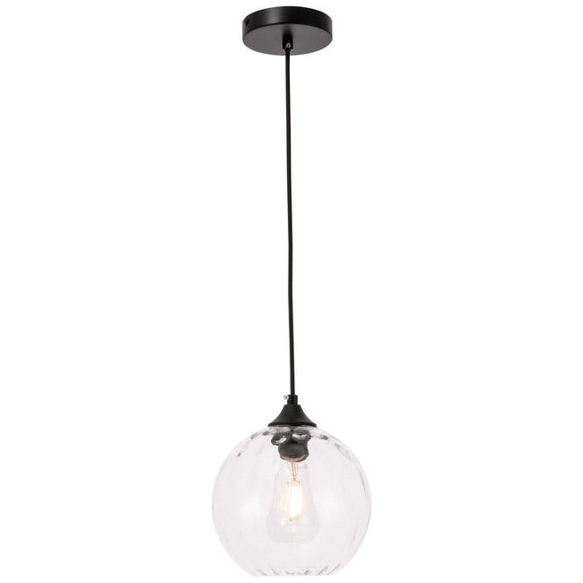 Elegant Lighting Cashel 1 Light 8" Pendant