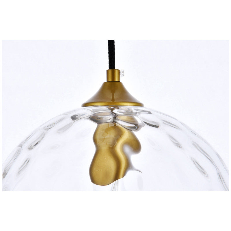 Elegant Lighting Cashel 1 Light 10" Pendant