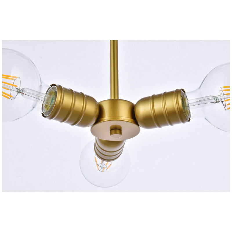 Elegant Lighting Reyes 3 Light 8" Chandelier