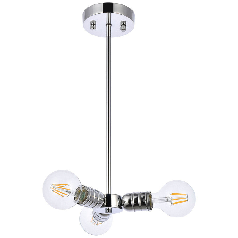 Elegant Lighting Reyes 3 Light 8" Chandelier