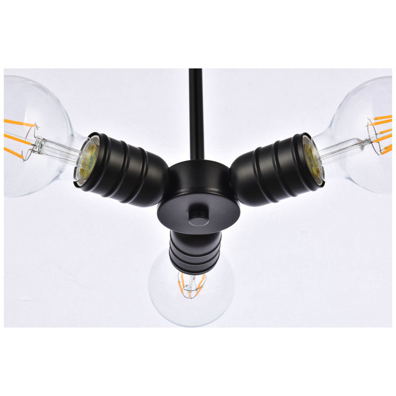 Elegant Lighting Reyes 3 Light 8" Chandelier