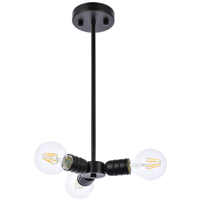 Elegant Lighting Reyes 3 Light 8" Chandelier