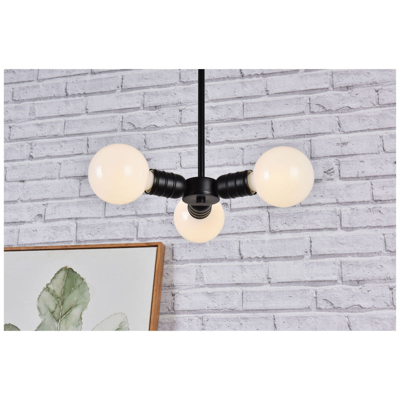 Elegant Lighting Reyes 3 Light 8" Chandelier