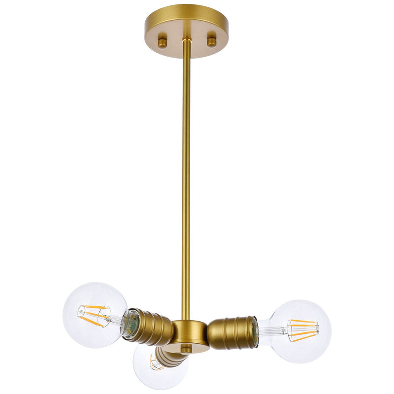 Elegant Lighting Reyes 3 Light 8" Chandelier