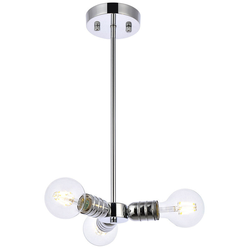 Elegant Lighting Reyes 3 Light 8" Chandelier