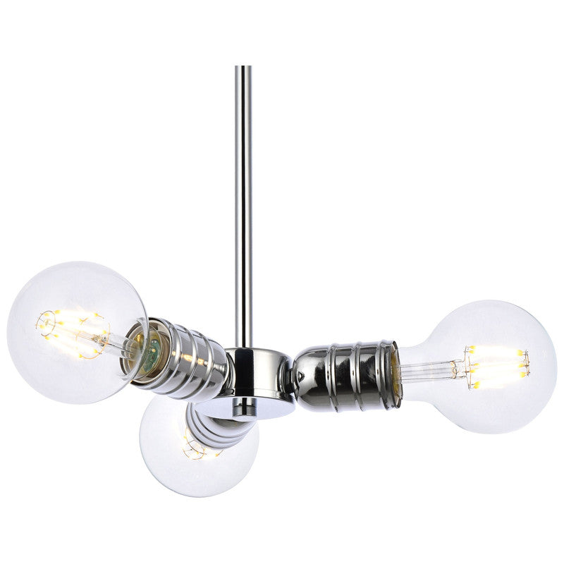 Elegant Lighting Reyes 3 Light 8" Chandelier