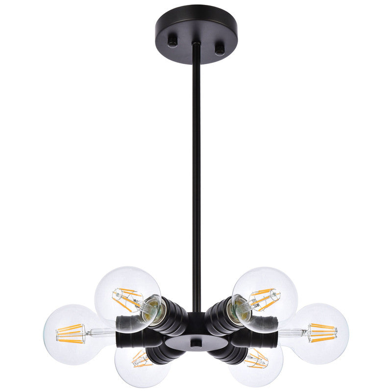 Elegant Lighting Reyes 6 Light 8" Chandelier