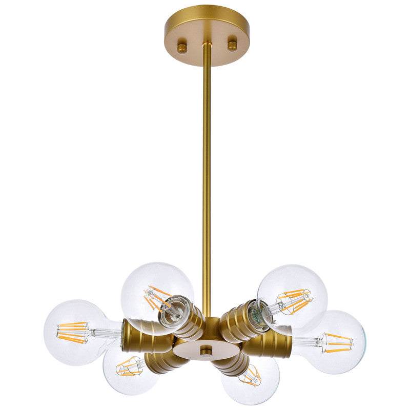 Elegant Lighting Reyes 6 Light 8" Chandelier