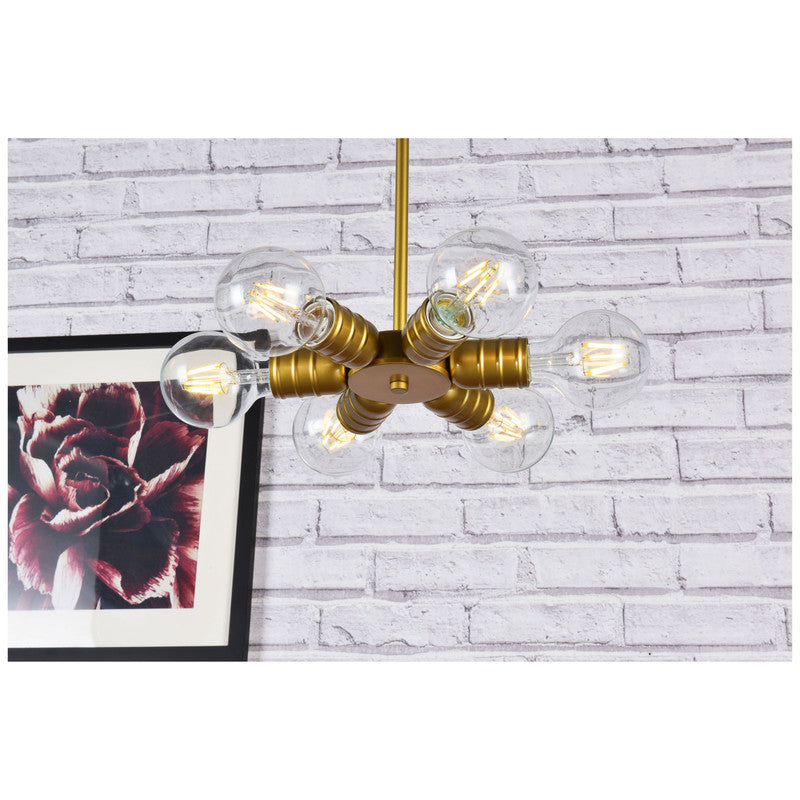 Elegant Lighting Reyes 6 Light 8" Chandelier