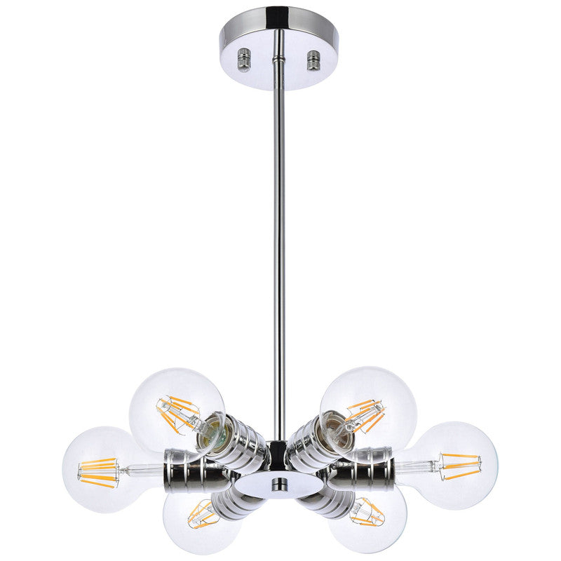 Elegant Lighting Reyes 6 Light 8" Chandelier