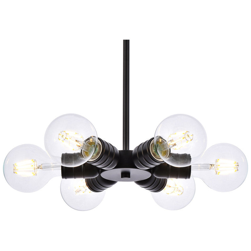 Elegant Lighting Reyes 6 Light 8" Chandelier