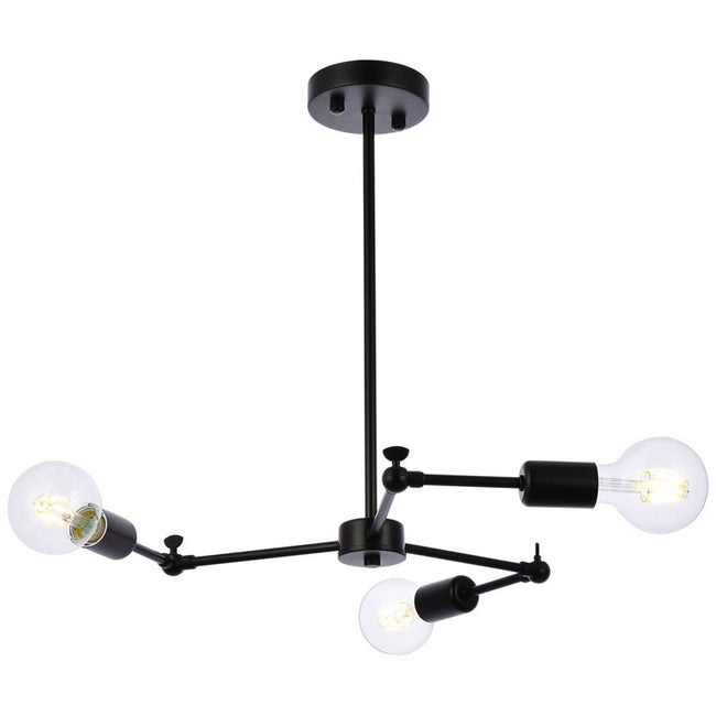 Elegant Lighting Furlong 3 Light 28" Chandelier