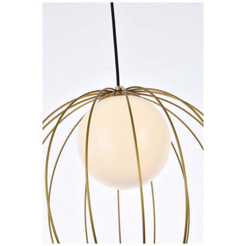 Elegant Lighting Wetzel 1 Light 16" Pendant